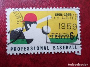 Sellos: -estados unidos, 1969, centenario del beisbol profesional, Yvert 883